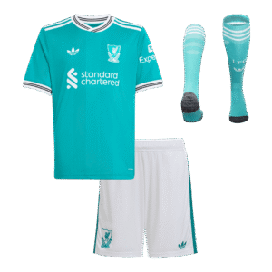 Liverpool Third Away Kids Soccer Jerseys Full Kit 2025/26