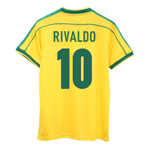 Retro Jersey RIVALDO #10 Brazil Home Soccer Shirt 1998 -World Cup
