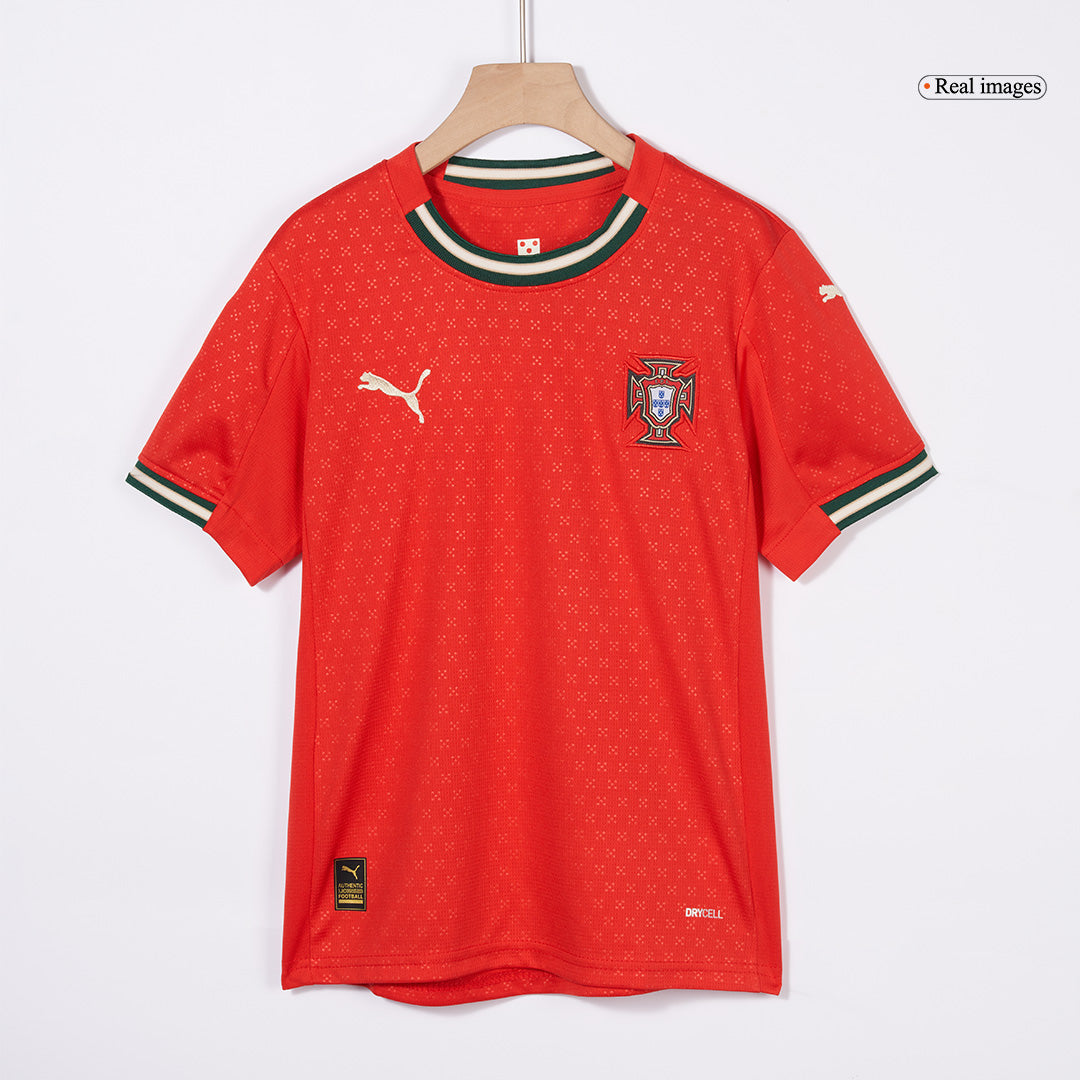 Kid's Portugal Home Soccer Jersey Kit(Jersey+Shorts) 2025 Red - Image 15