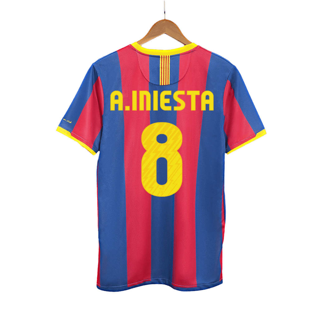 Retro Jersey A.INIESTA #8 Barcelona Retro Jersey Home Soccer Shirt 2010/11