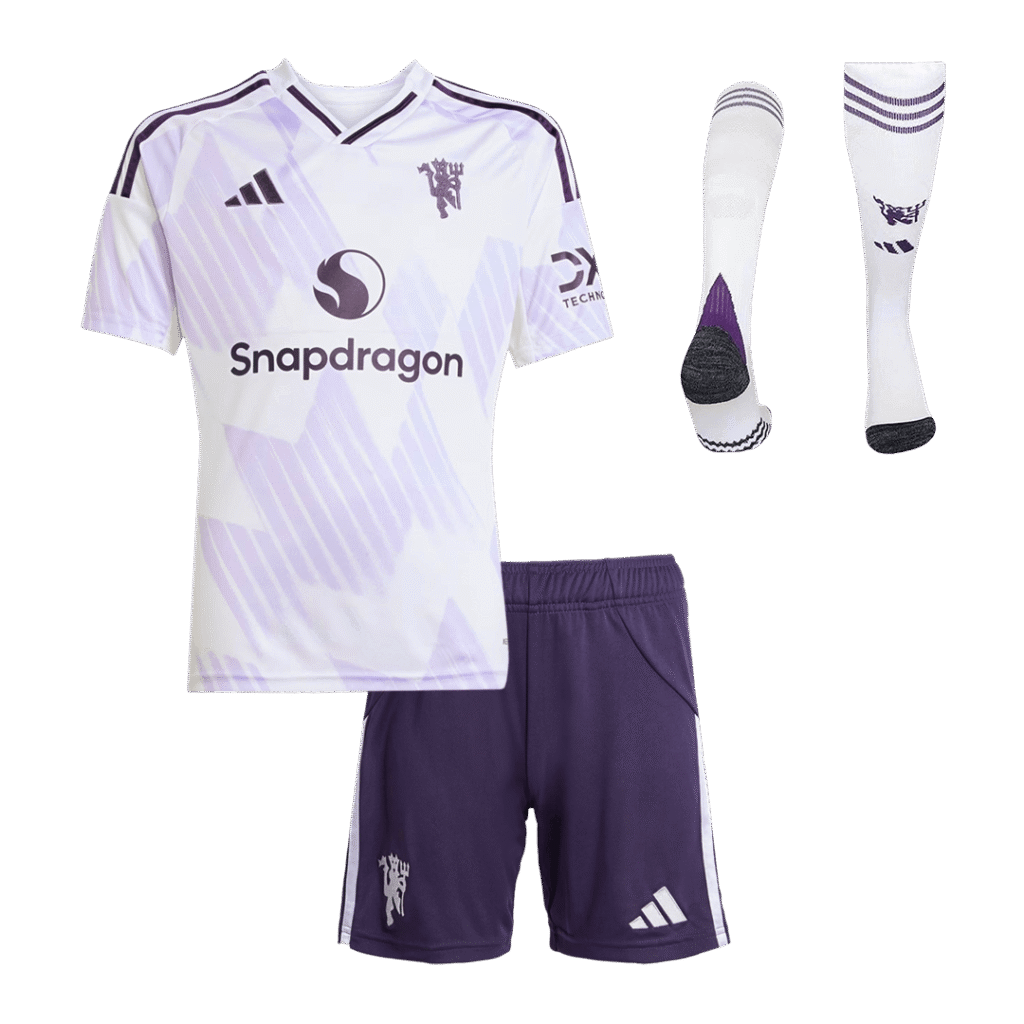 Manchester United Away Kids Soccer Jerseys Full Kit 2025/26