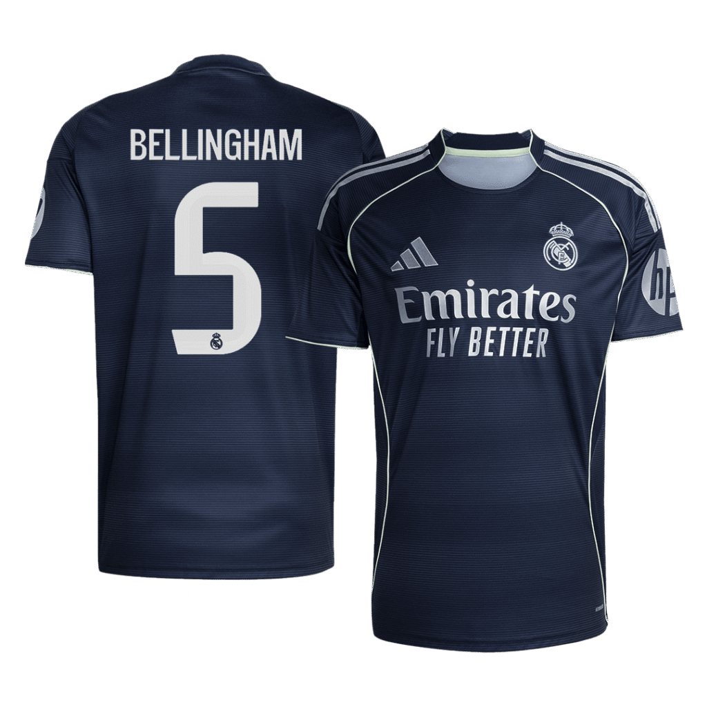 BELLINGHAM #5 Real Madrid Away Soccer Jersey 2025/26