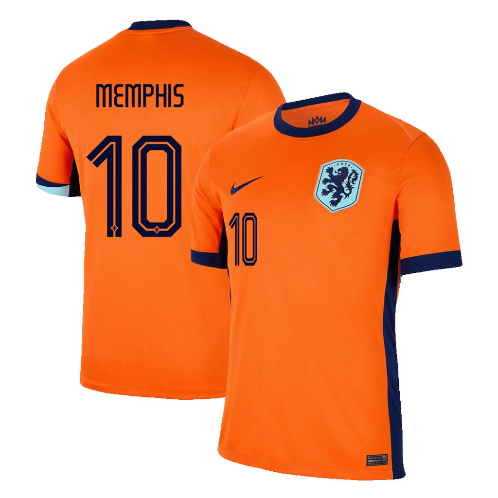 MEMPHIS #10 Netherlands Home Soccer Jersey Euro 2024