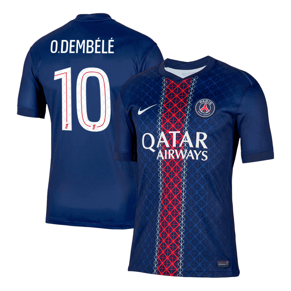 O.DEMBELE #10 PSG Home Soccer Jersey 2025/26