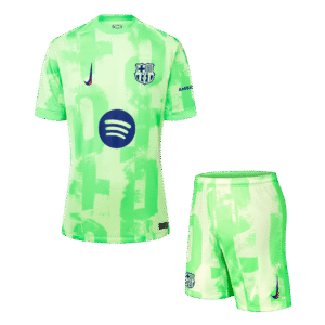 Barcelona Third Away Soccer Jersey Kit(Jersey+Shorts) 2024/25 - UCL (Spotify Logo Without Text)