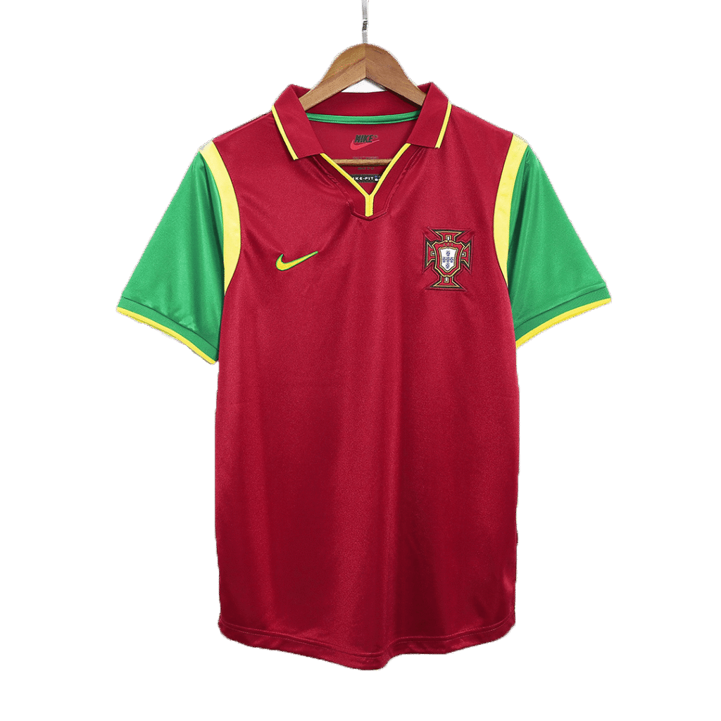 Retro 1999 Portugal Home Soccer Jersey