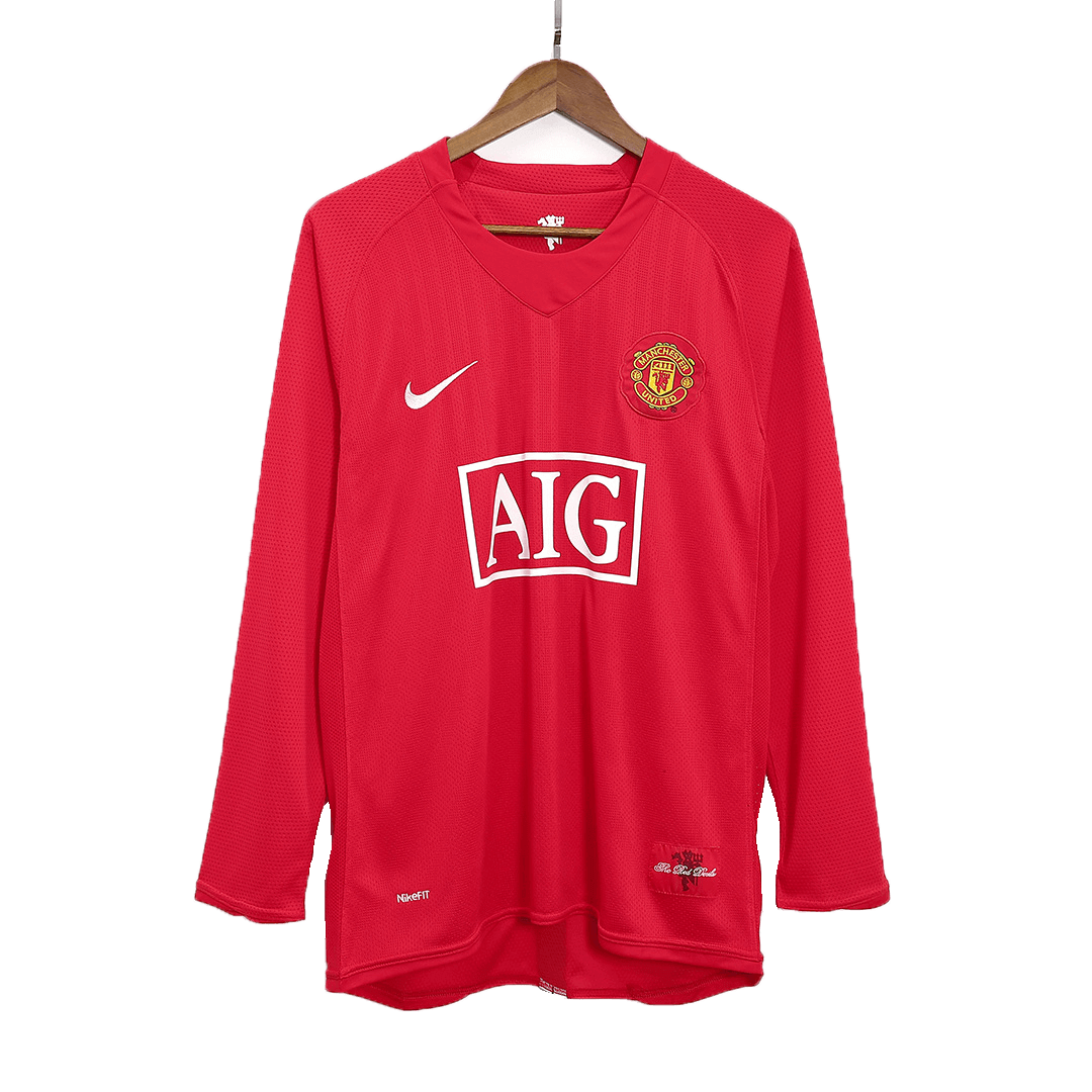 Manchester United Jersey Custom Home Soccer Jersey RONALDO #7 2007/08 - Image 2