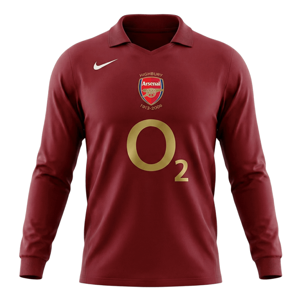 Retro Soccer Jersey Arsenal Home Long Sleeve 2005/06