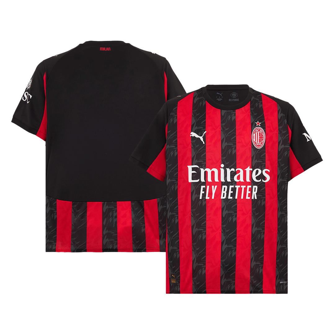AC Milan Home Soccer Jersey 2025/26 Red&Black - Image 3