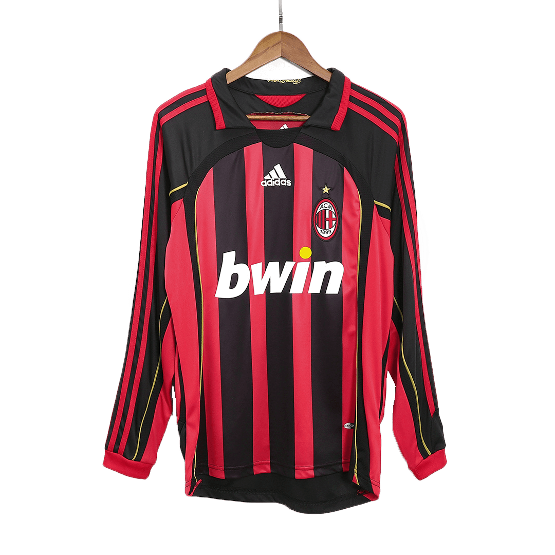 RONALDO #99 AC Milan Home Retro Long Sleeve Soccer Jersey 2006/07 - Image 8