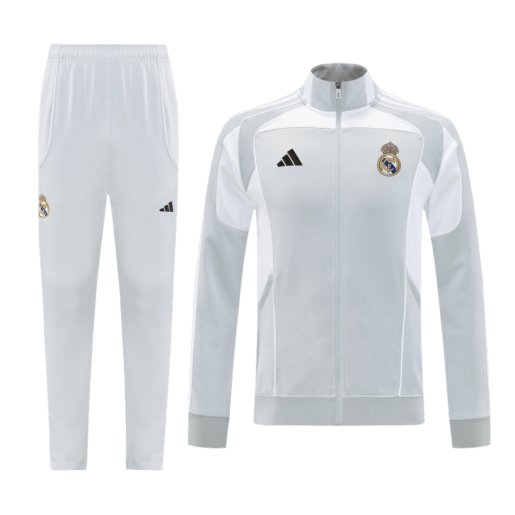 Real Madrid Home Jacket Tracksuit 2025/26 Gray