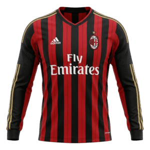 Retro Soccer Jersey AC Milan Home Long Sleeve 2013/14
