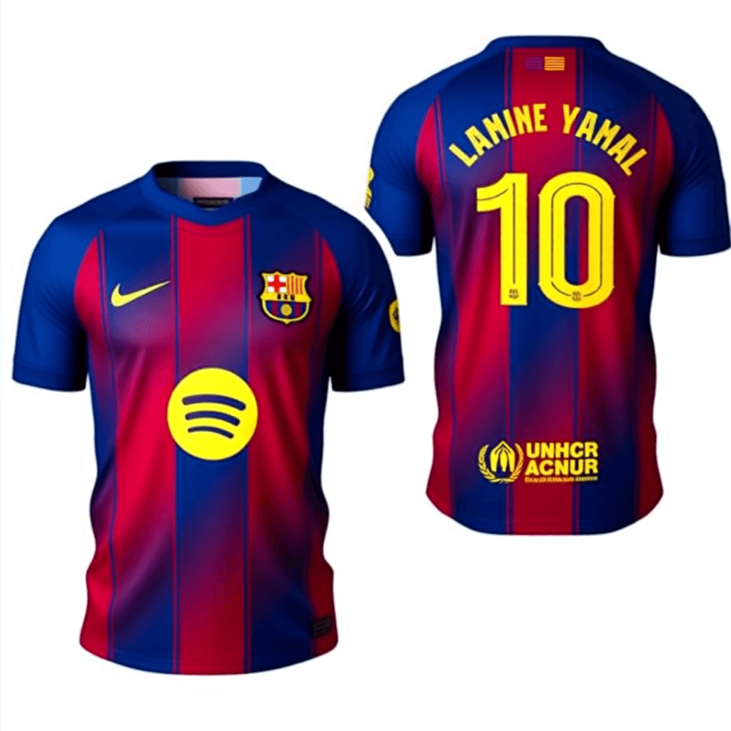 LAMINE YAMAL #10 Barcelona Home Soccer Jersey 2025/26 -UCL - Image 2