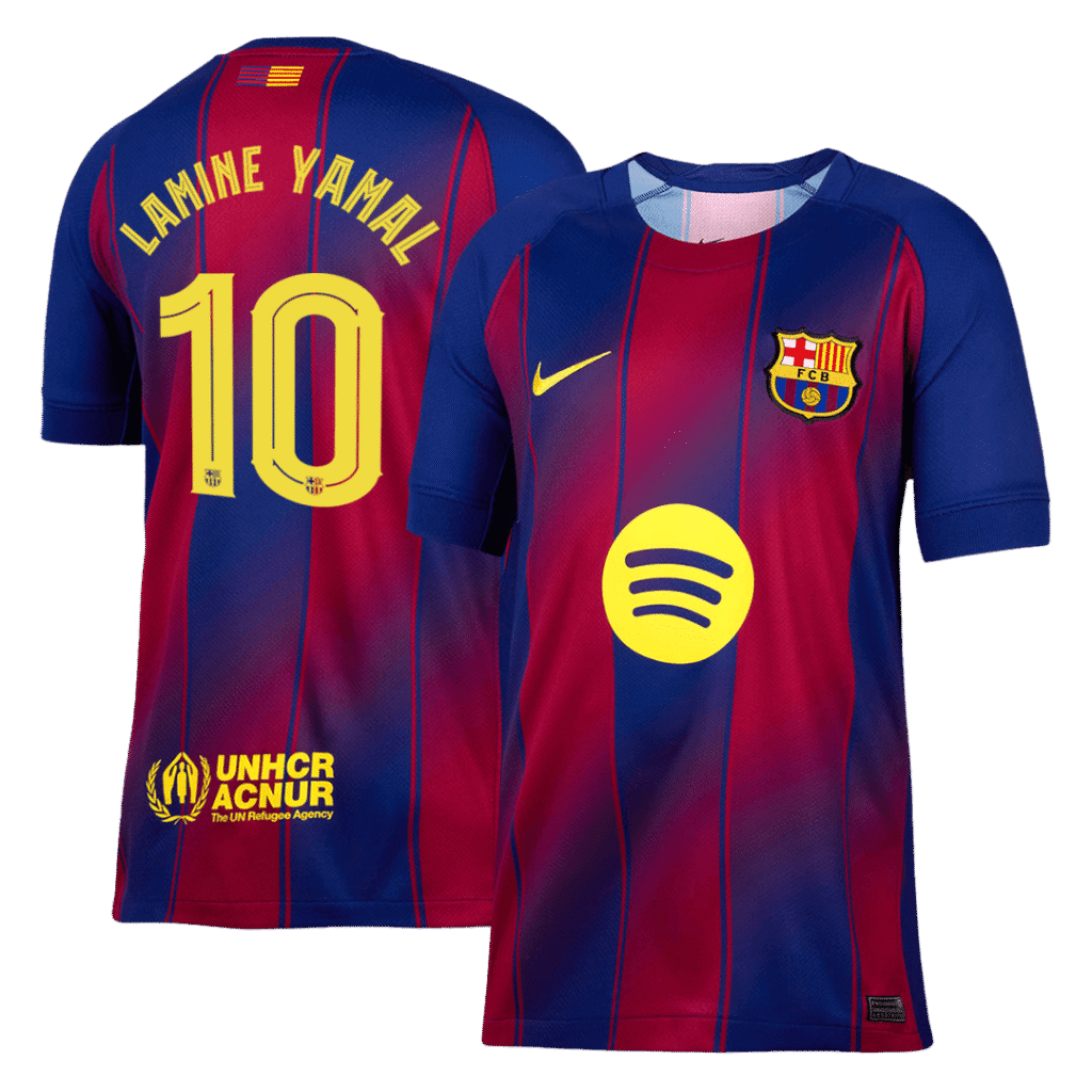 LAMINE YAMAL #10 Barcelona Home Soccer Jersey 2025/26 -UCL