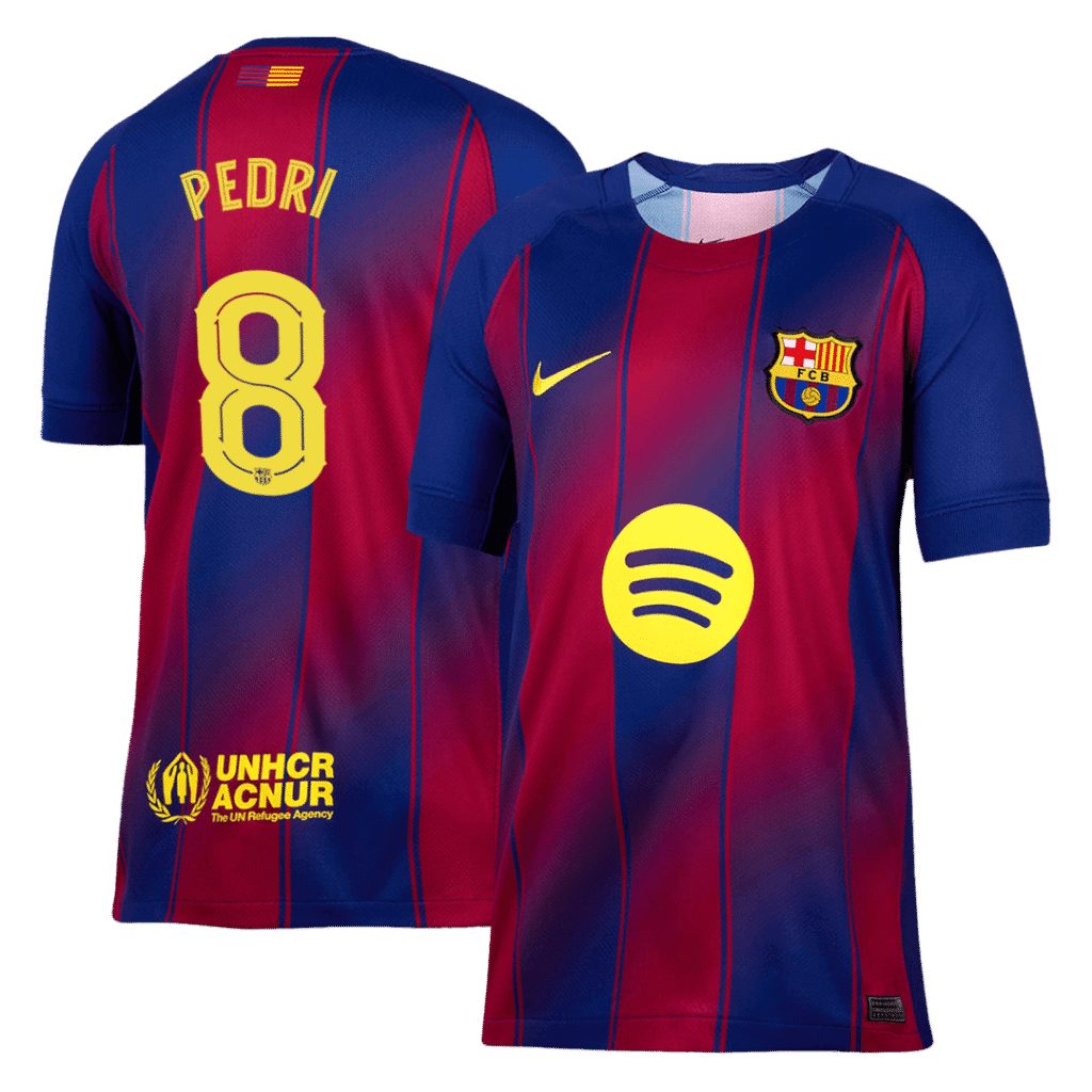 PEDRI #8 Barcelona Home Soccer Jersey 2025/26 -UCL