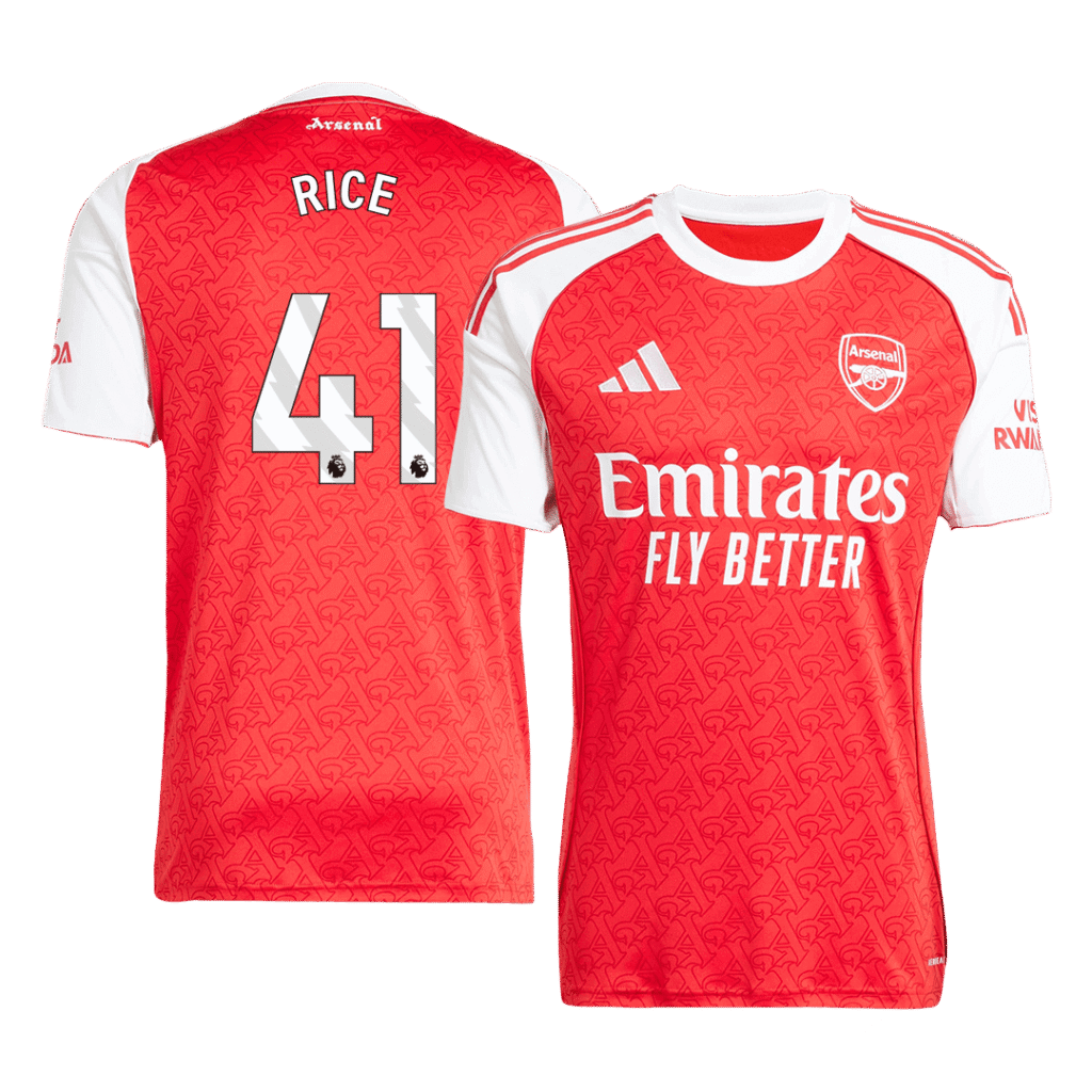 Arsenal RICE #41 Home Soccer Jersey 2025/26