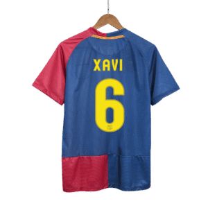 Retro Jersey XAVI #6 Barcelona Retro Jersey Home Soccer Shirt 2008/09 UCL Final