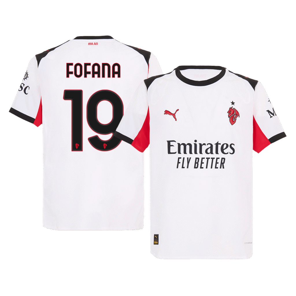 AC Milan Authentic FOFANA #19 AC Milan Away Authentic Soccer Jersey 2025/26