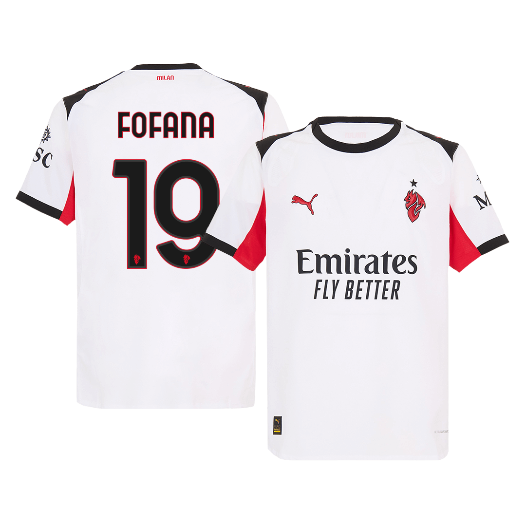 AC Milan Authentic FOFANA #19 AC Milan Away Authentic Soccer Jersey 2025/26