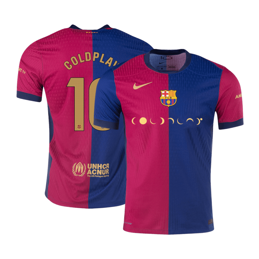 Authentic COLDPLAY #10 Barcelona Home Soccer Jersey 2024/25 - COLDPLAY