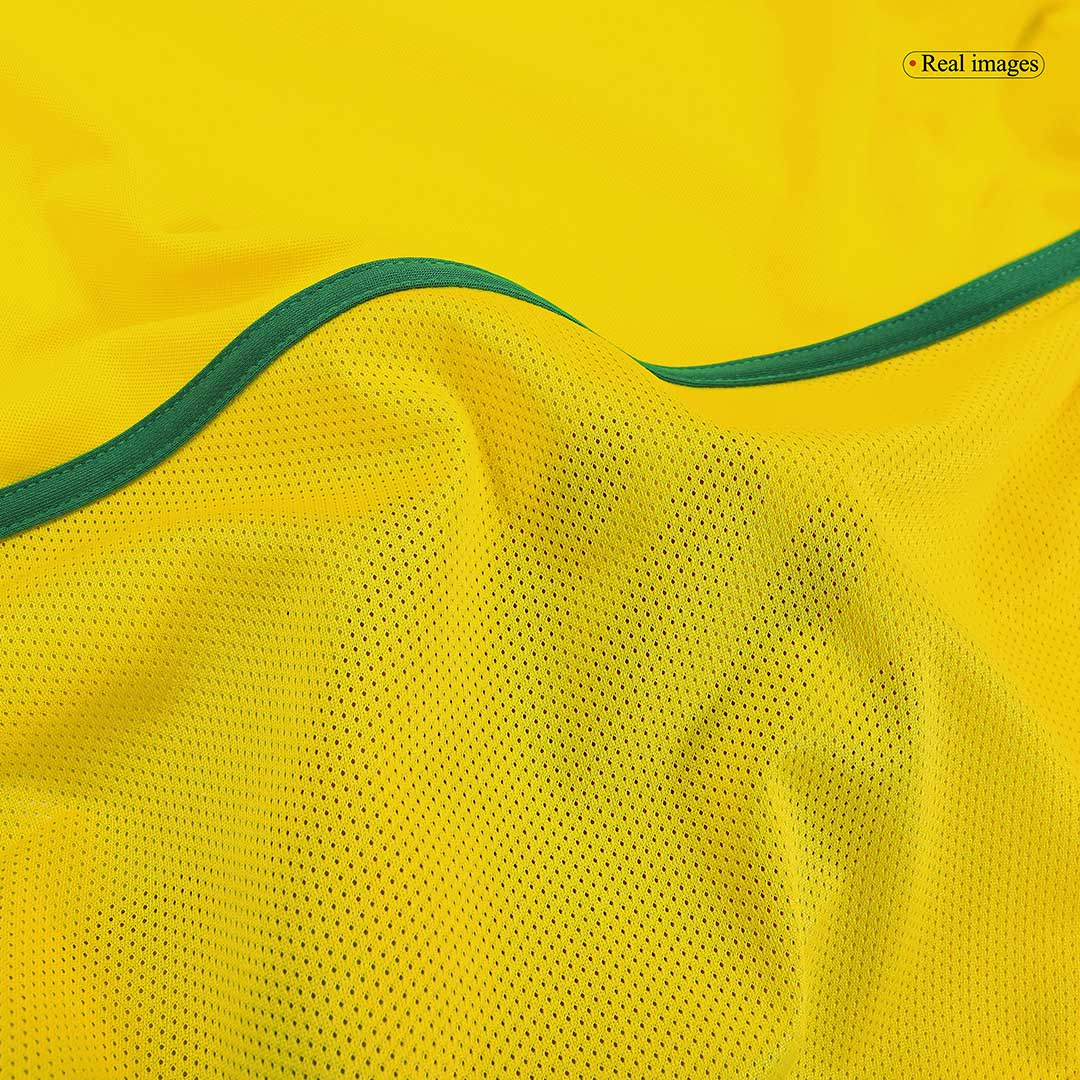 RONALDINHO #11 Brazil Retro Jersey Home Soccer Shirt 2002/03 - Image 7