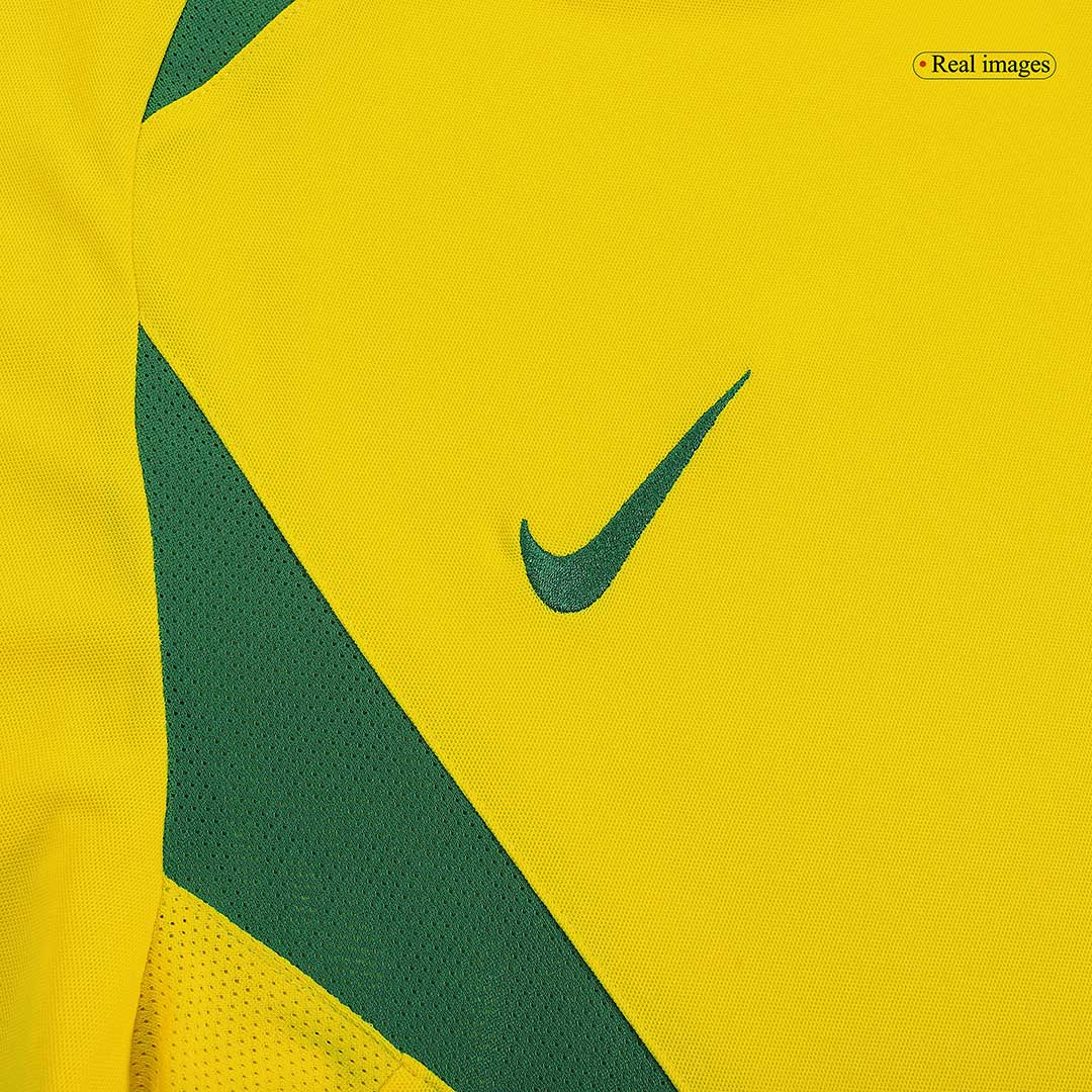 RONALDINHO #11 Brazil Retro Jersey Home Soccer Shirt 2002/03 - Image 6