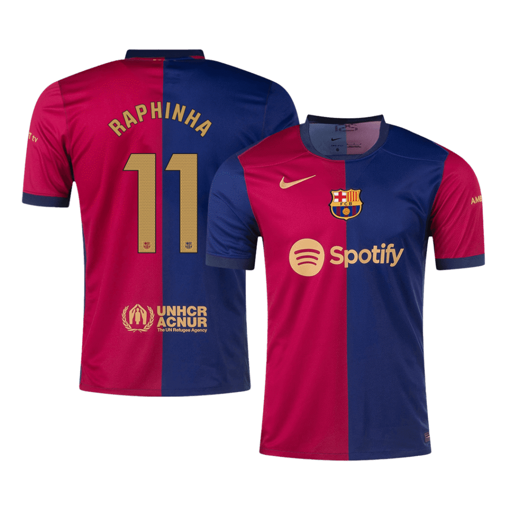 Barcelona Jersey RAPHINHA #11 Soccer Jersey Home 2024/25