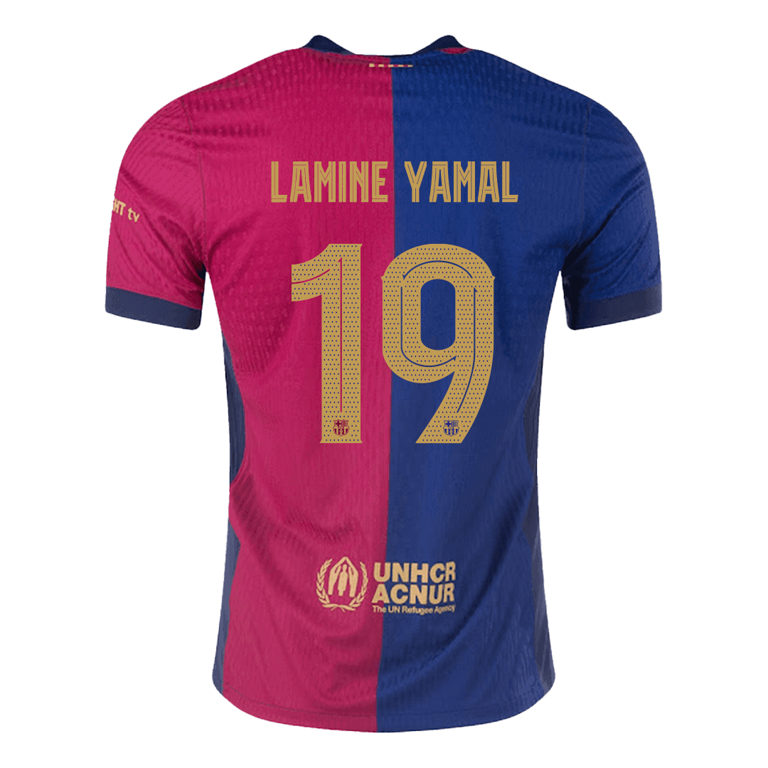 Authentic LAMINE YAMAL #19 Barcelona Home Soccer Jersey 2024/25 - UCL - old sponsor - Image 2