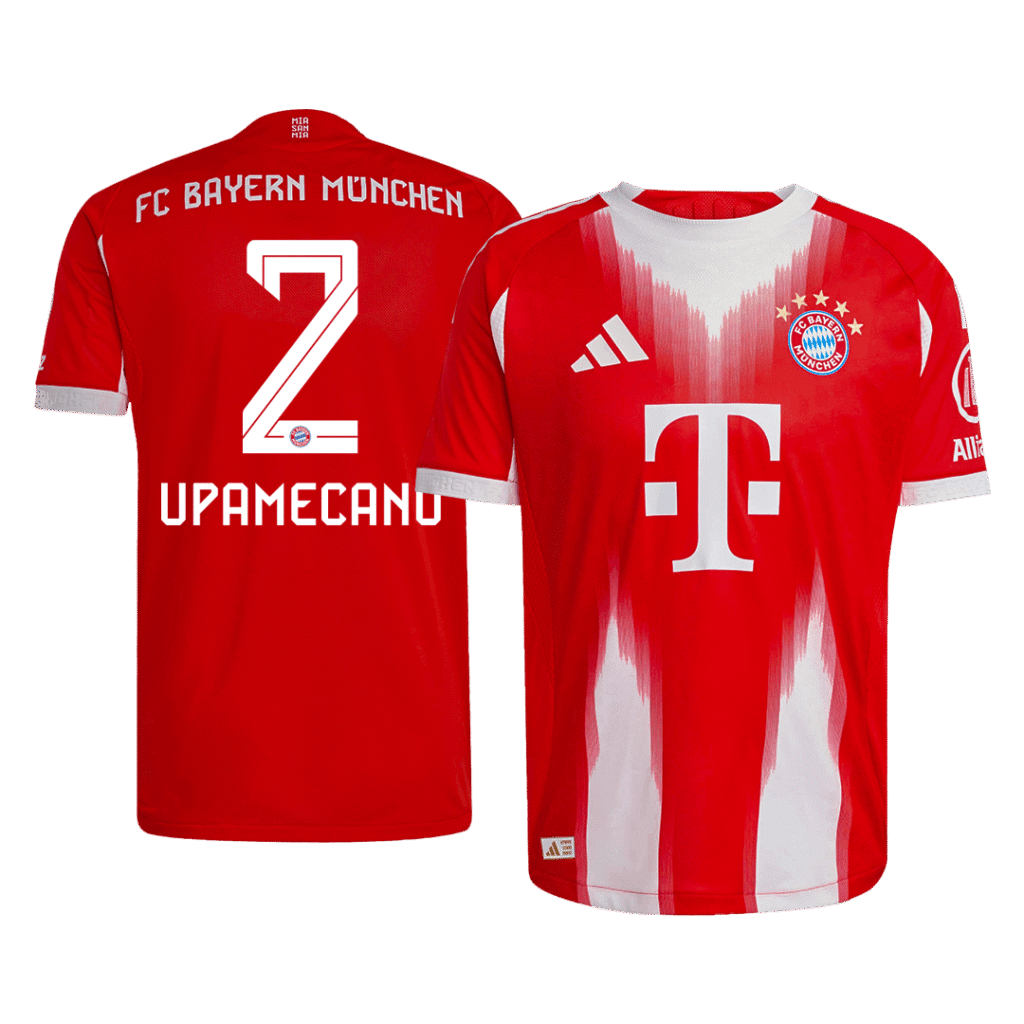 UPAMECANO #2 Bayern Munich Home Authentic Soccer Jersey 2025/26