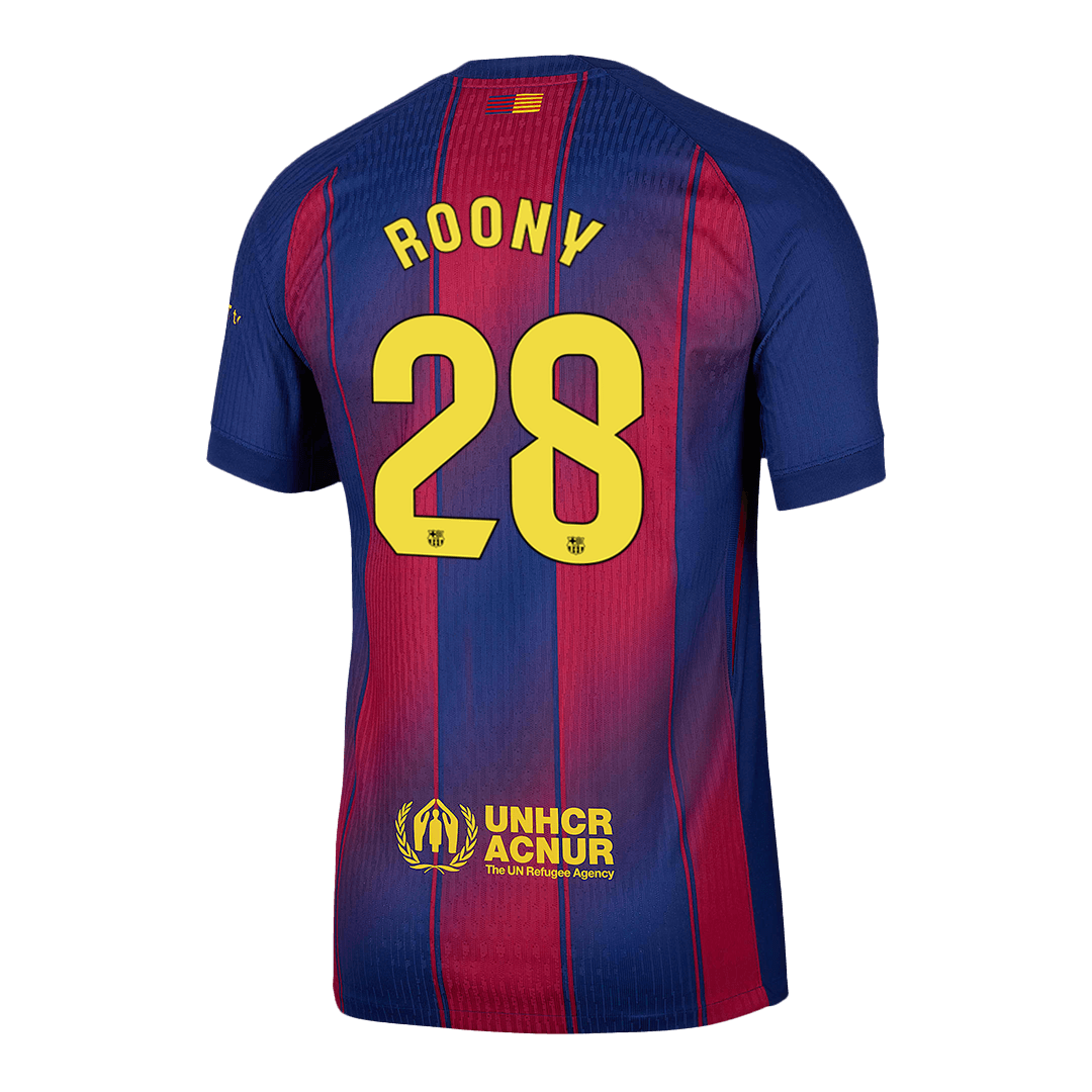 ROONY #28 Barcelona Home Player Version Jersey 2025/26 - Image 13