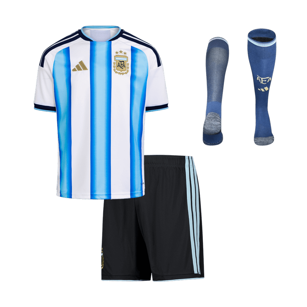 Argentina Home World Cup Kids Soccer Jerseys Full Kit 2025/26