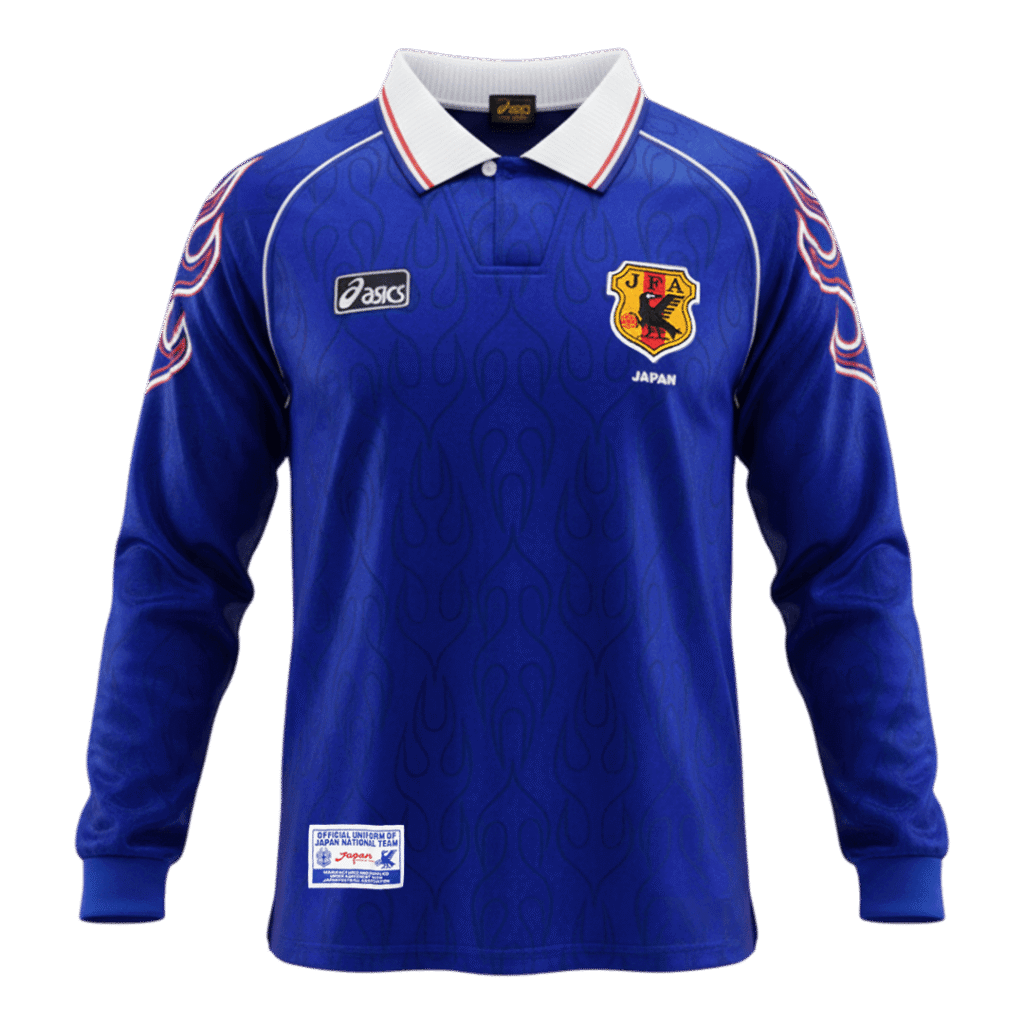 Retro Soccer Jersey Japan Home Long Sleeve 1998