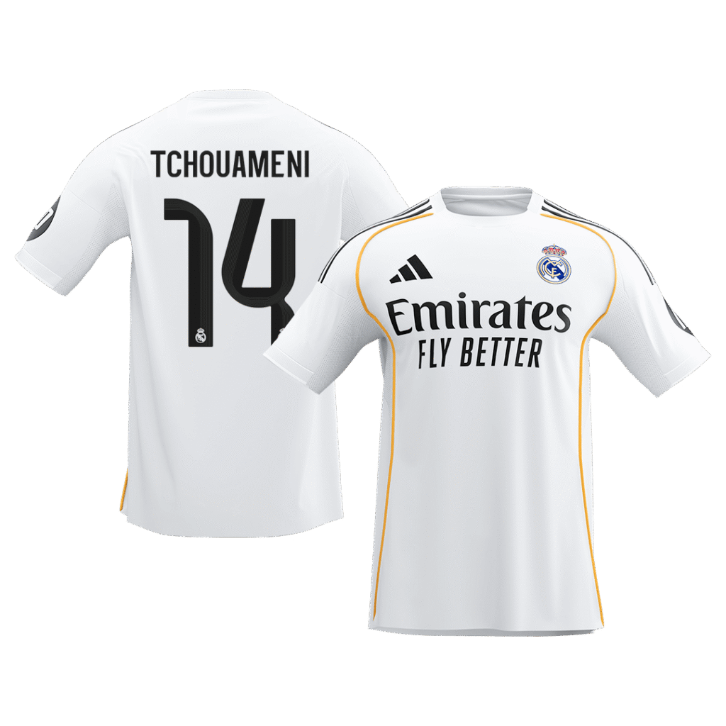 TCHOUAMENI #14 Real Madrid Home Soccer Jersey 2025/26