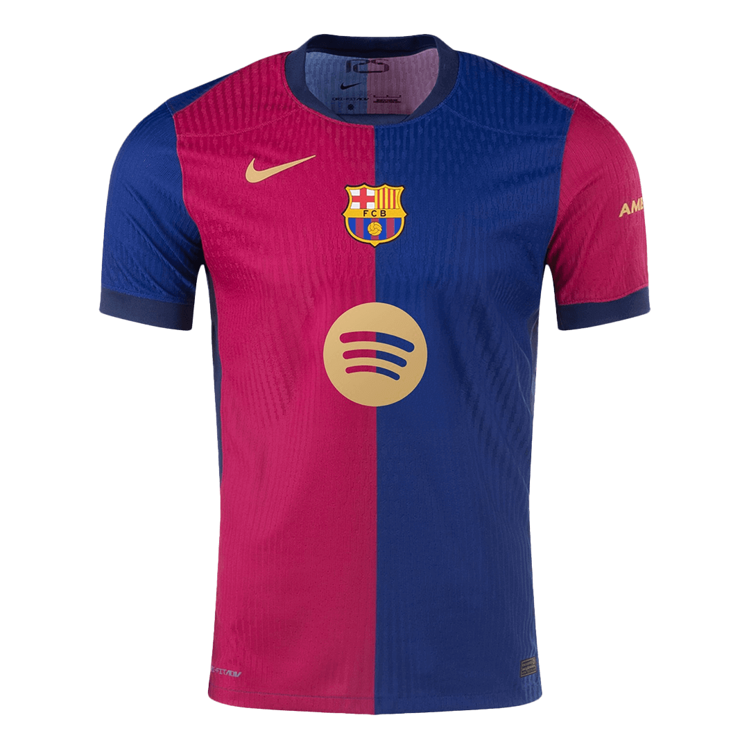 RAPHINHA #11 Authentic Barcelona Home Soccer Jersey 2024/25 Red&Blue - UCL (Spotify Logo Without Text) - Image 2