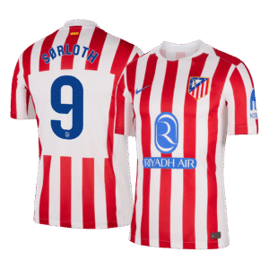 SØRLOTH #9 Atletico Madrid Home Soccer Jersey 2025/26