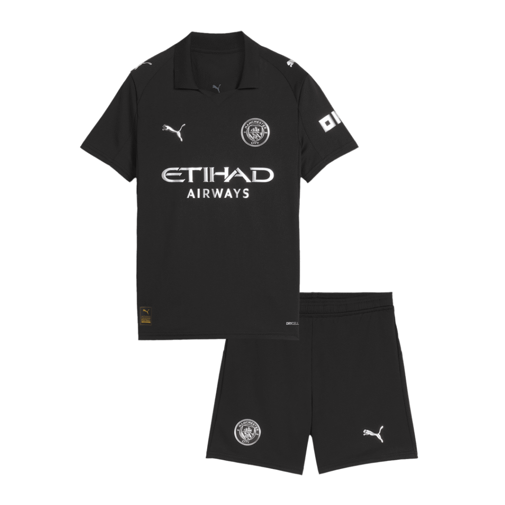 Manchester City Away Kids Soccer Jerseys Kit 2025/26