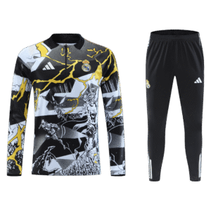 Real Madrid x MARVEL Zipper Sweatshirt Kit(Top+Pants) 25/26 Black