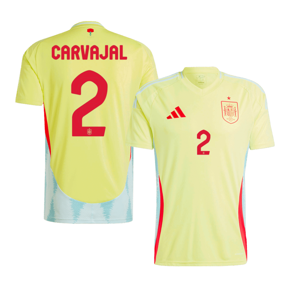 CARVAJAL #2 Spain Away Soccer Jersey Euro 2024