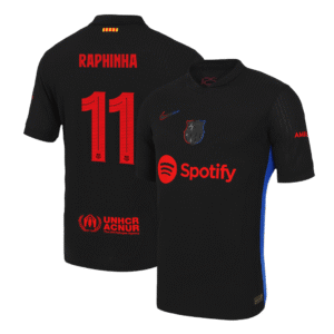 Authentic RAPHINHA #11 Barcelona Soccer Jersey Away Shirt 2024/25 - UCL
