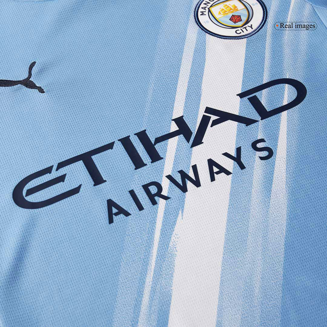 RODRIGO #16 Manchester City Home Soccer Jersey 2025/26 Blue - Image 7