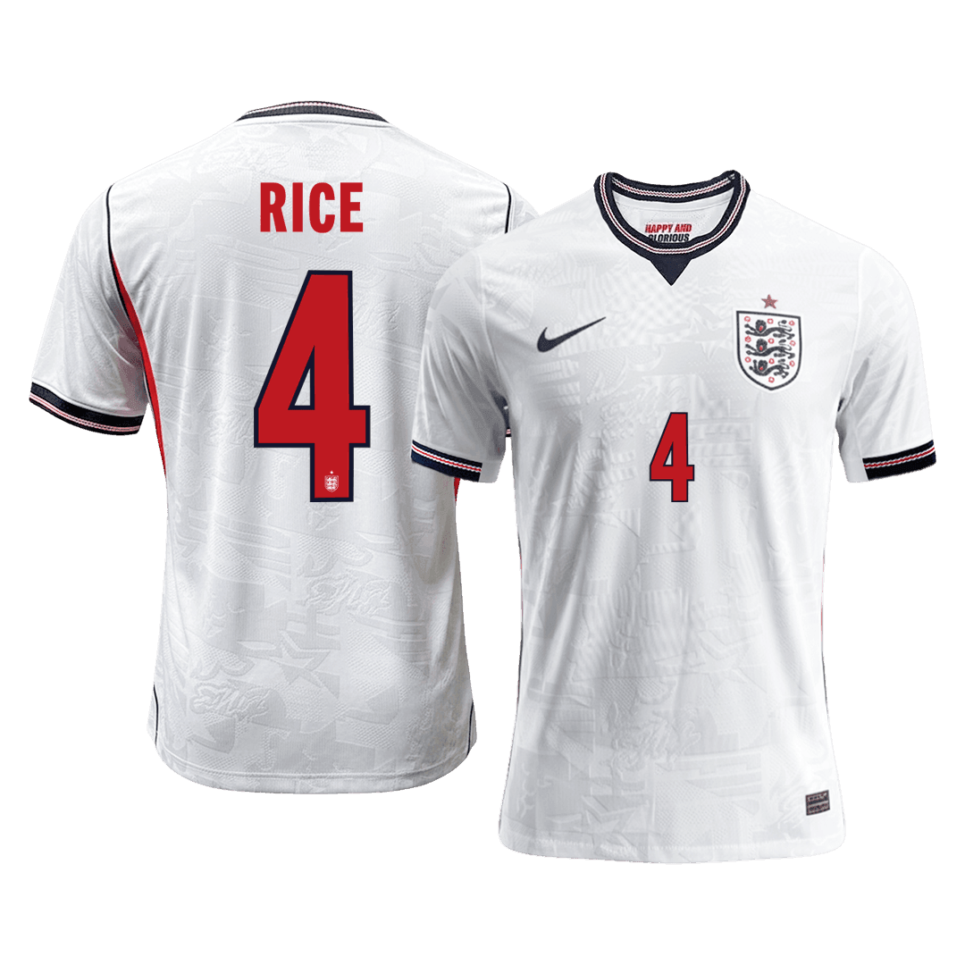 RICE #4 England Home Player Version Jersey World Cup 2026