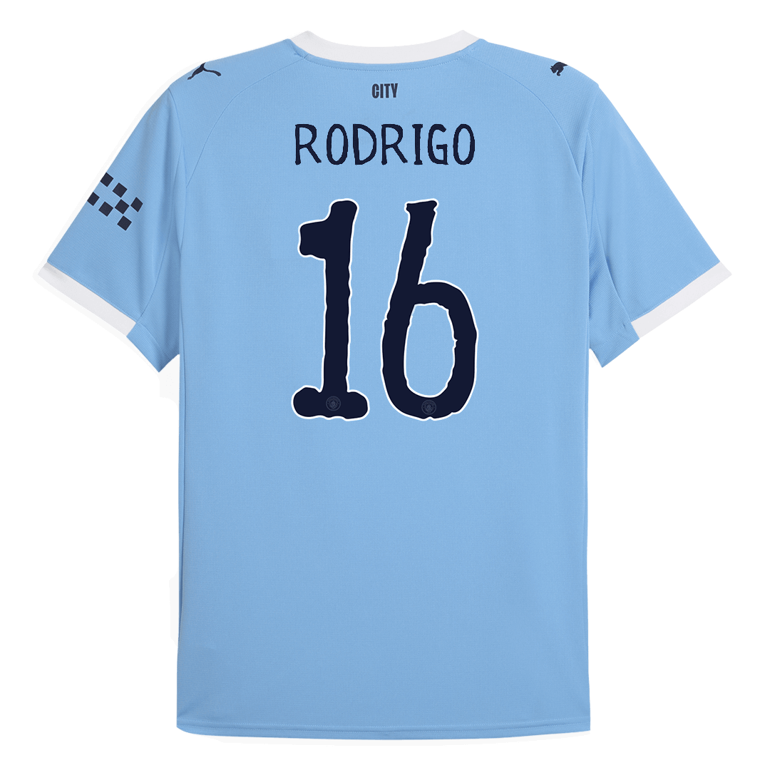 RODRIGO #16 Manchester City Home Soccer Jersey 2025/26 Blue Jersey - Club World Cup - Image 13