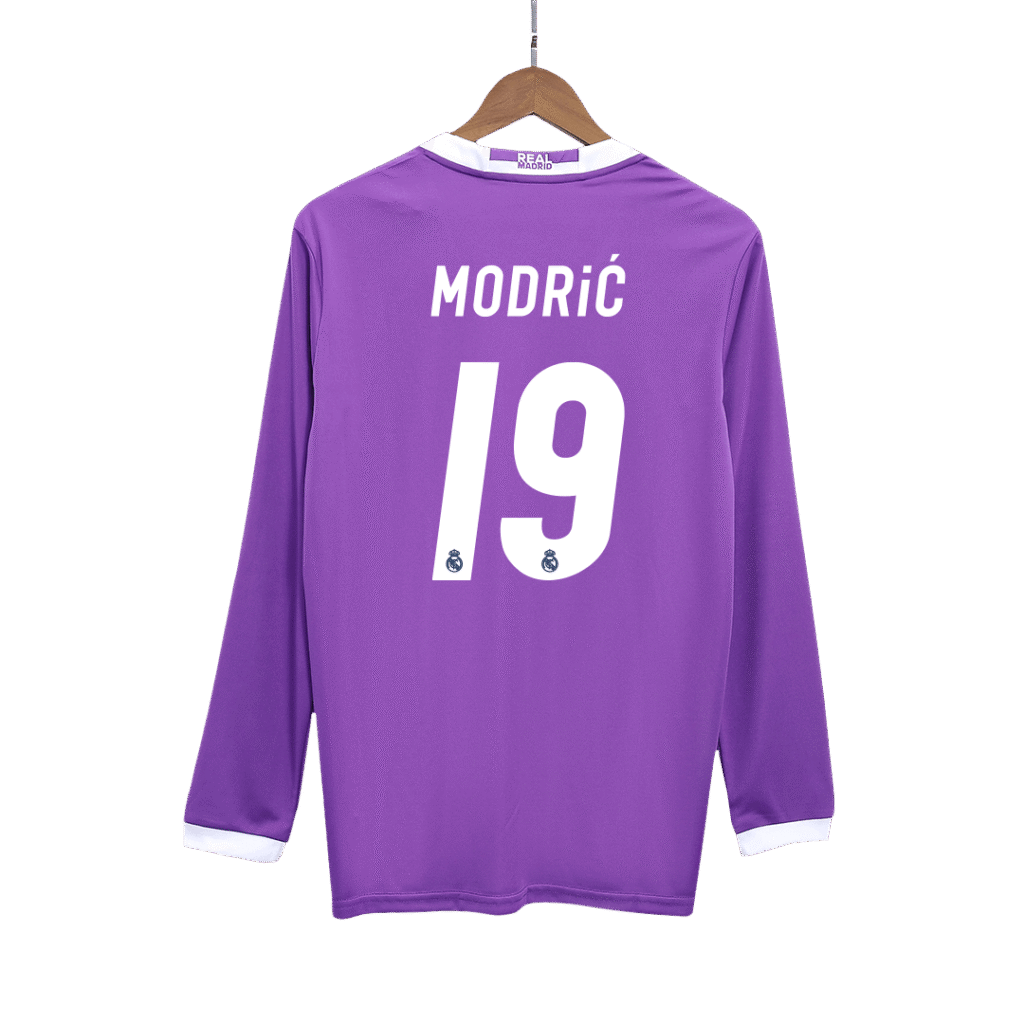 MODRIC #19 Real Madrid Retro Jersey Away Long Sleeve Soccer Shirt 2016/17
