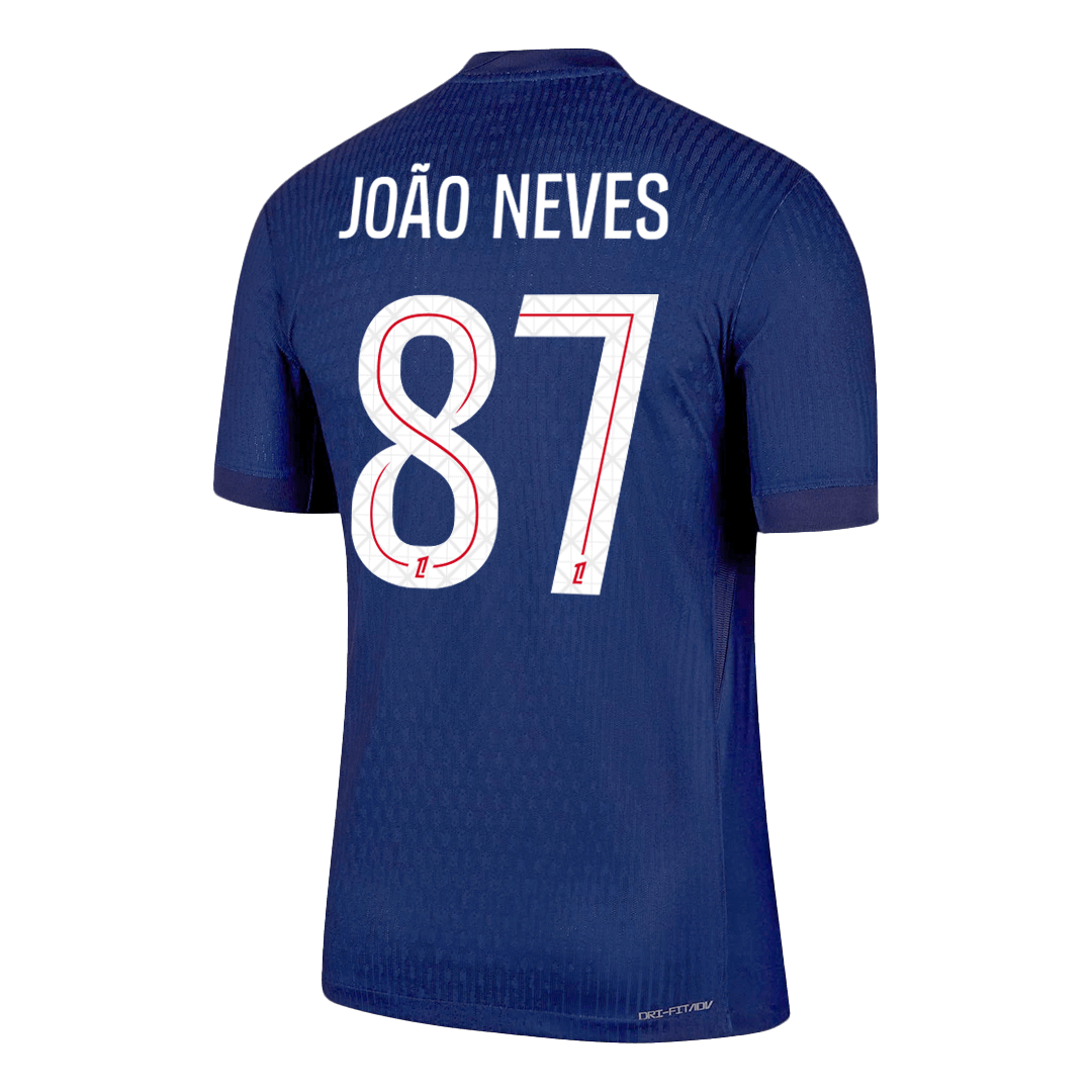 JOÃO NEVES #87 PSG Home Authentic Soccer Jersey 2025/26 - Image 9