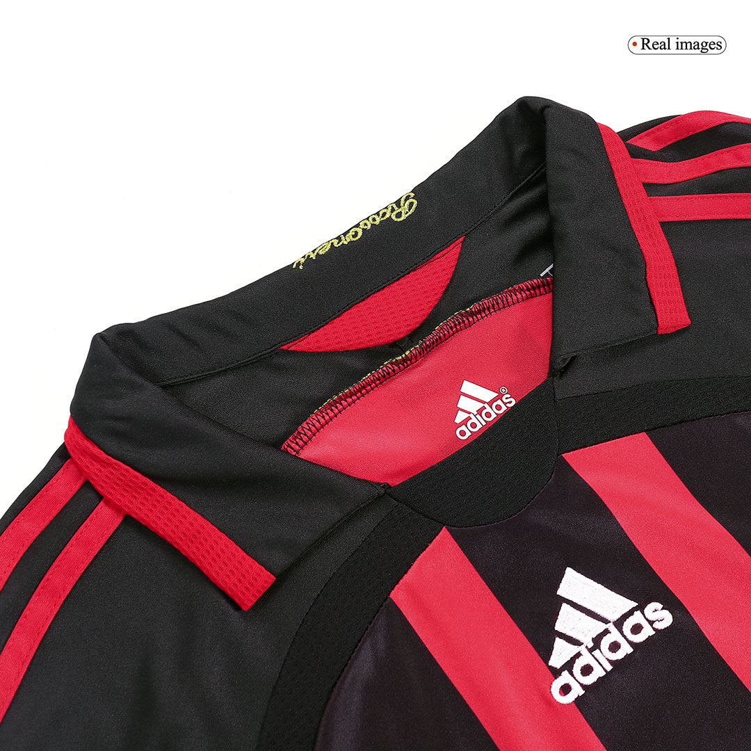 RONALDO #99 AC Milan Home Retro Long Sleeve Soccer Jersey 2006/07 - Image 7