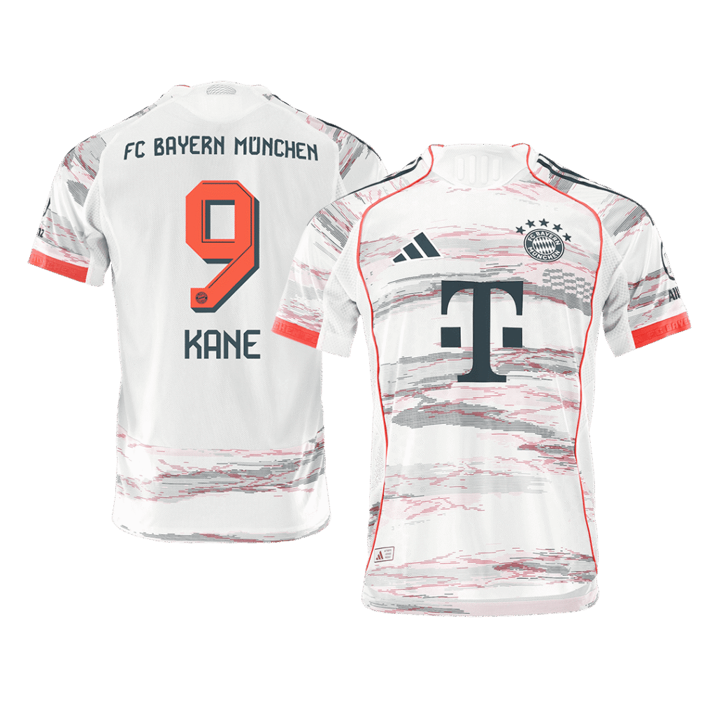 Authentic KANE #9 Bayern Munich Away Soccer Jersey 2025/26 White