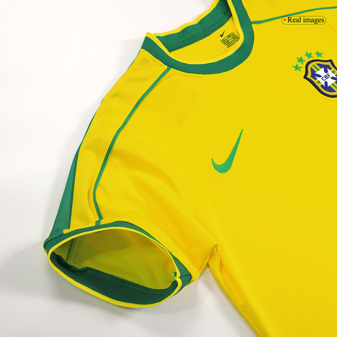 Retro Jersey RONALDO #9 Brazil Home Soccer Shirt 1998 -World Cup - Image 3