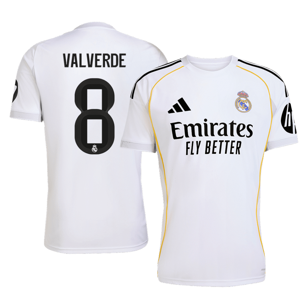 VALVERDE #8 Real Madrid Home Soccer Jersey 2025/26