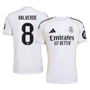 VALVERDE #8 Real Madrid Home Soccer Jersey 2025/26