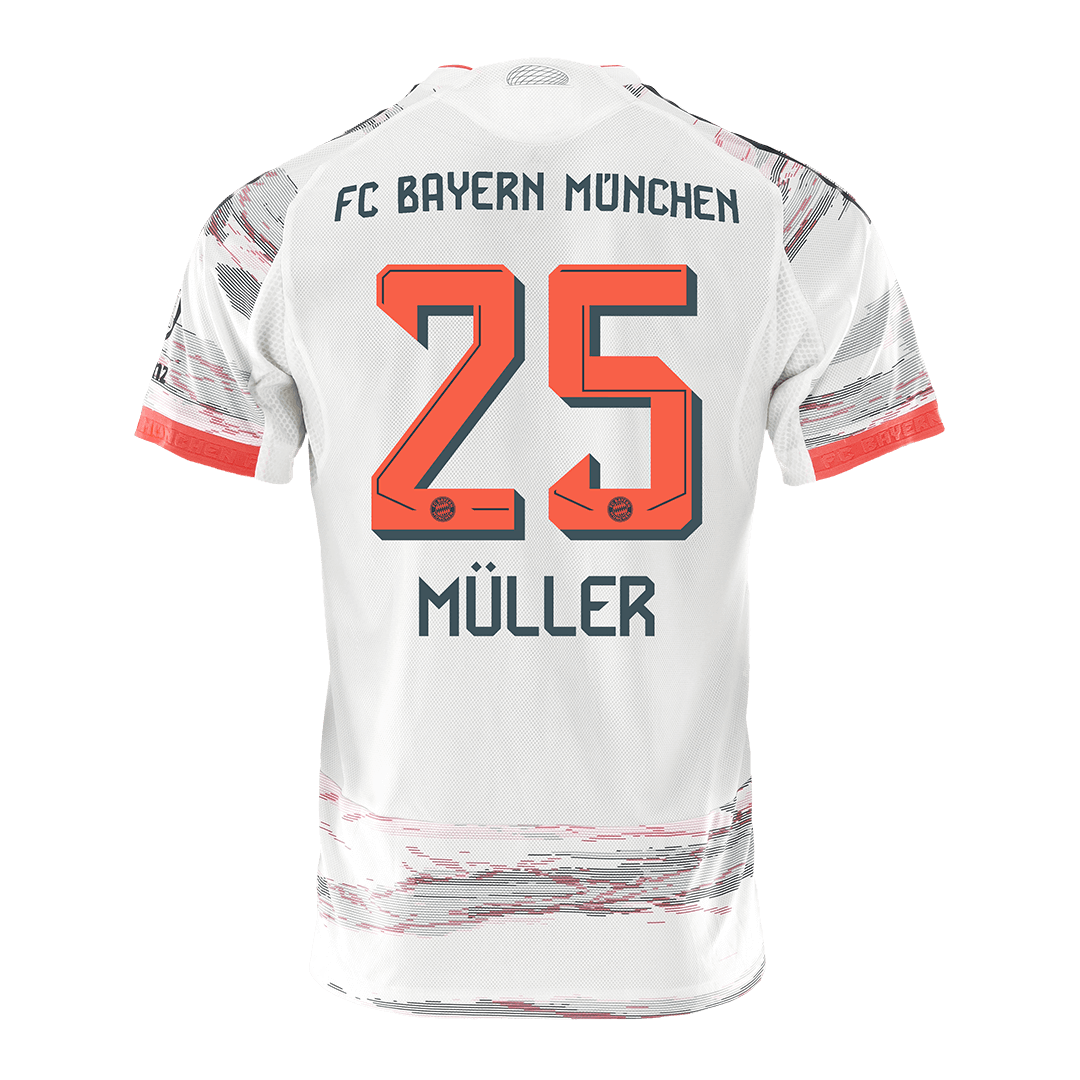 Authentic MULLER #25 Bayern Munich Away Soccer Jersey 2025/26 White - Image 12